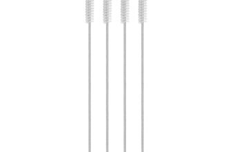 ERZA Straw Cleaner Brush Set, 4-Piece Long Cleaning Brush for Straws on Tumbler, Water Bottle, Sippy Cup, and Pipes, Tubes or Hummingbird Feeders