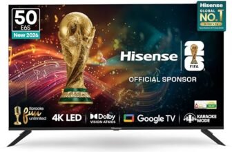 Hisense 126 cm (50 inches) E6S Series 4K Ultra HD Smart LED Google TV 50E6S