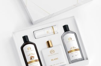 THE MAN COMPANY Blanc Gift Set for Men with Blanc Perfume, Body Lotion, Body Wash, Roll On Deo | Premium Long-Lasting Fragrance(4 Items in the set)