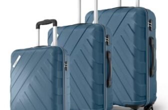 Safari Voro Set of 3 Trolley Bag Hard Case Polypropylene, 8 Spinner Wheels, 360 Degree Wheeling Carry on Luggage, Travel Bag, Suitcase for Travel, Trolley Bags for Travel, Ink Blue