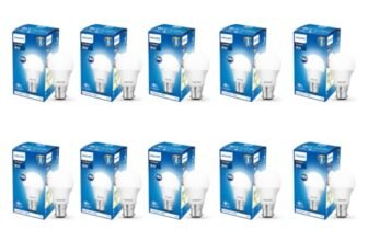 Philips 9-Watts B22 LED Cool Day White LED Bulb, Pack of 10, (Ace Saver)