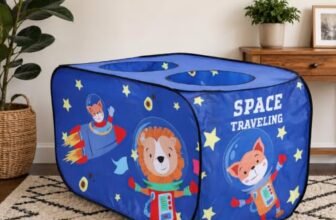 Amazon Brand – Jam & Honey Space Rocket Car Theme Play Tent Indoor Outdoor | Kids Pop Up Tent House for Boys & Girls