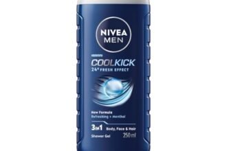 NIVEA MEN Cool Kick 250ml Body Wash| Shower Gel for Face, Body & Hair| Refreshing Icy MENthol|24 H Freshness |For All Skin & Hair Types