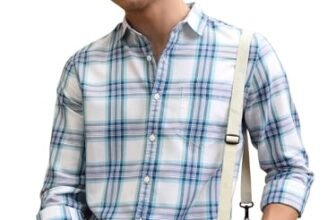 Highlander Men’s Slim Fit Check Shirt for Men | Checks Shirt | Long Sleeves | Regular Collar | Men Shirts | Shirts for Men