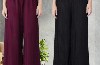 Sudhresha Loose Fit Women Maroon, Black Trousers