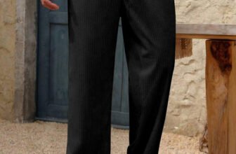 COMBRAIDED Loose Fit Men Black Trousers