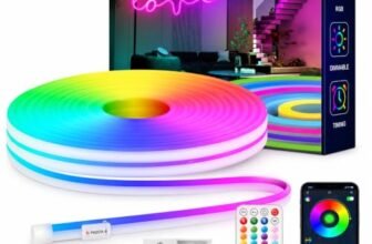 PASCIA neon Patti Light Colour Changing Room Decoration Gaming Setup led Ribbon Mood Lighting Bedroom sajawat wali Light Party Illumination Aesthetic Streamer Custom Signage Gamer Desk ambiance