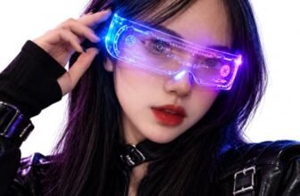 HIFEER Visor Glasses with 7 Colors & 5 Lighting Modes
