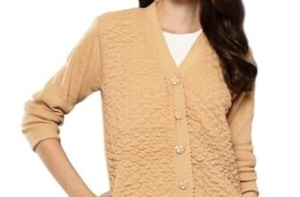 Aarika Womens Fawn Colour Woolen Sweater-(S-L)-(CG-W-MD-06-FAWN-M)
