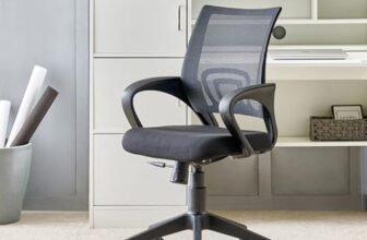 Home Centre | Yuva | Mesh Medium Back | Nylon | Study and Office Chairs | Black | 1 Year Warranty