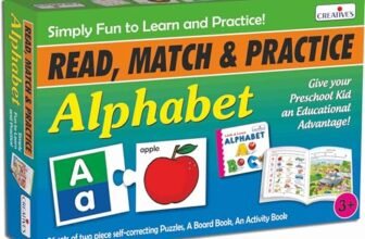 Creative’s Read, Match and Practice Alphabet | Early Reading Skills | Practicing and Writing Letters of The Alphabet | Learning & Educational Puzzles | Ages 3 & Up