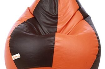 Sattva Classic Bean Bag Cover Without Beans XXXL Size Dual Colour – Brown Orange