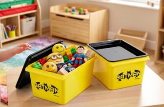 Nayasa Stack N Store Batman, Small, 5 ltrs | DC Superhero Print Plastic Storage Boxes Set of 2 with Lid | Side Handles | Stackable Multipurpose Organizers | Strong & Durable | Yellow