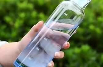 Glass Borosilicate Water Bottles, H2O Fridge Water Bottle with Cap, Leak Proof & Airtight Lid, Water Bottle for Office, School, College – 500ML Bottles with Time Marker (500ML)