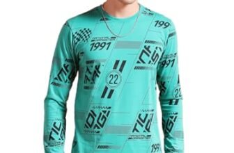 The Indian Garage Co Men Slim Fit Racer Round Neck Tshirt Green