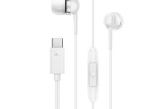 Sennheiser CX 80U Wired in-Ear Earphones with in-Line Microphone, One Button Smart Control, Lightweight Design, USB Type-C, 3 Ear Tip Sizes, 1Y Warranty, Voice Control, White