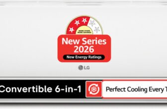 LG 2026 Model 1.5 Ton 3 Star Split Smart Inverter Faster Cooling and Energy Saving, AI Convertible 6-in-1 Cooling, HD Filter with Anti Virus Protection, Cools at 55 Degree celsius, Him Clean, VIRAAT Mode and Diet Mode Plus AC(AS-Q18JNXE1, White)