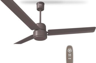 Reo by Havells Unnovate|Remote Controlled|Reverse Rotation Mode| Timer Setting| Low Noise with 2 Year Warranty BLDC Motor 1200 mm Ceiling Fan(5 Star | Stone Grey | Pack of 1)