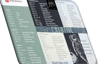 Portronics Comfipad 3 Mouse Pad, Windows Shortcuts Design, Non-Slip Base, Stitched Edges, Non Slip Base Mousepad(Multicolor)