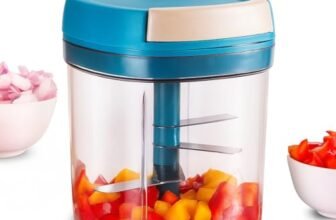 Wonderchef Pulse Vegetable String Chopper | Vegetable Cutter | 900ml | 6 Sharp Stainless-steel Blades for Precise Cutting | Transparent Bowl | Anti-slip Design | 1-Year Warranty