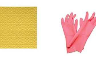 Scotch-Brite Kitchen Gloves Large Pair (Pack of 1) and Sponge Wipe Large (Pack of 3)
