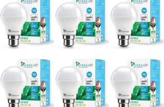 Syska 9 W Basic Standard B22 LED Bulb(White, Pack of 6)