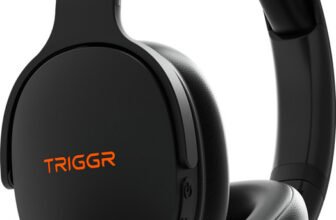 TRIGGR Trinity 2 with Dual Pairing, ENC, Fast Charge, 50H Battery, Rubber Finish, v5.3 Bluetooth(Midnight Black, On the Ear)
