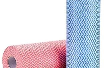 Warmfinity Pack of 2 Multipurpose kitchen roll/Towel roll/Napkins/Washable and Reuseable 80 Pulls each roll (Multicolor) Cleaning Tissue highly absorbent Non Woven