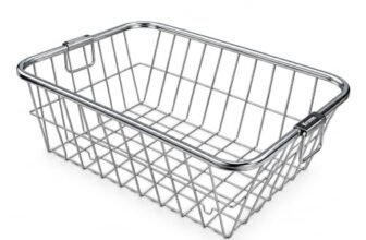 Vipron Stainless Steel Dish Drying Rack for Kitchen Sink – Large Rectangular Wire Dish Basket with Handles for Plates, Bowls, Cups & Cutlery – Rustproof Metal Dish Drainer & Kitchen Organizer