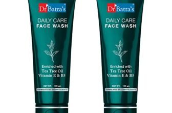 Dr Batra’s Daily Care Face Wash with Tea Tree Oil, Vitamin E & B3 | Helps Cleanse, Nourish & Refresh Skin | Gentle Daily Face Cleanser for Clear, Healthy Looking Skin | Suitable for All Skin Types | 100 ml Pack of 2