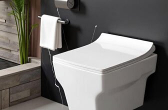 JABON BAGNO Ceramic Western Toilet/Wall Hung Commode/Soft Closing Toilet Seat/P Trap – White Wall Hung Western Commode(White)