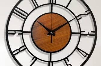vissera Designer Metal Wall Clock for Living Room | Latest Antique Stylish Fancy Decorative Big Size Wall Watch for Bedroom, Office, Kitchen, Dining, Hall and Décor