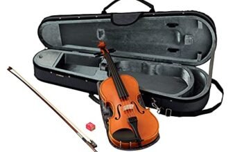 Yamaha V5SC Acoustic Violin – 1/8 Size, Natural Finish, Precision Craftsmanship, Smooth Fingerboard Action, Lightweight Design, Produces Warm and Rich Acoustic Tone