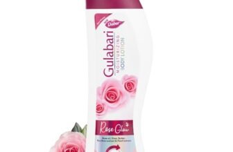 Dabur Gulabari Moisturizing Body Lotion – 400 ml | For Men & Women | Dry Skin Care | With 100% Organic Rose Oil & Shea Butter | Dermatologically Tested | Paraben Free | 72 Hour Moisturisation