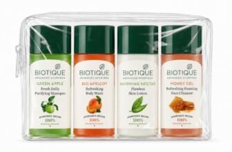 Biotique Travel Kit | Includes Green Apple, Bio Apricot, Morning Nectar & Honey Gel | Mini Skincare & Haircare Essentials for Travel | Enriched with 100% Botanical Extracts