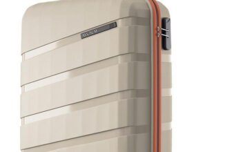 Safari Evolix 55 4W Luxury Beige Cabin Suitcase 8 Wheels – 22 Inches