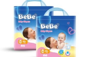 BeBe Baby Dry Care Diaper – Tape Style – Newborn- Pack of 2,upto 4 Kg, Custom fit, super soft band, All night Protection, 100% Wetness Lock, Adjustable fit with 5 star skin protection (160 pieces,NB).