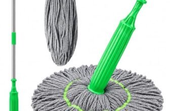 2-in-1 Self Wringing Floor Mop – Durable Plastic, Multicolor, Easy‑Grip Handle, Wet & Dry Cleaning for Tile, Wood, Laminate & Vinyl Floors – Ideal for Home, Kitchen, Bathroom & Office