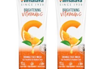 Himalaya Brightening Vitamin C Orange Face Wash | Brightening Face Cleanser | Remove Dull Skin | 100ml (Pack of 2)