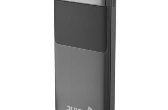 JUICE OJP1003 Portable Charger | Slimmest 10000mAh 5V/3A Power Bank | Input Type-C, USB Output High-Speed Charging Wireless Power Bank | External Phone Power Bank Compatible with iPhone (Black)