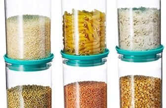 Homeor Plastic Storage Jar and Container Set I Air Tight & BPA Free Stackable Containers for Kitchen Storage Set I Grocery Kitchen Container Set I Multipurpose Kitchen Jar, 900 Ml Each, Set 6, Blue
