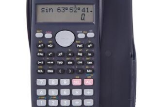 Amazon Basics AB-82MS 240 Functions and 2-Line Display Scientific Calculator | 240 Function Scientific Calculator | 2-Line Large Display, Blue
