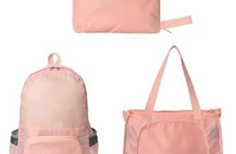 Cortina Lightweight Foldable Travel Backpack & Outdoor Daypack, Peach