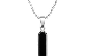 Okos Silver Bar Pendant | Minimalist Rectangular Pendant with Silver Finish Chain Classic Trendy Design for Men & Women and Boys & Girls PD1000922RHD