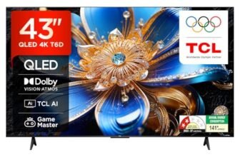 TCL 108 cm (43 inches) 4K Ultra HD Smart QLED Google TV | HDR 10+ | Dolby Vision & Atmos | 30W Speaker Output | Game Master | 43T6D