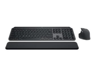 Logitech MX Keys S Combo – Performance Wireless Keyboard and Mouse with Palm Rest, Customisable Illumination, Fast Scrolling, Bluetooth, USB C, for Windows, Linux, Chrome,