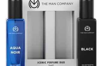 THE MAN COMPANY Iconic Duo Perfume Gift set| Black EDT+ Aqua EDP- (2x20ml)|Long Lasting Perfume Eau de Toilette  –  40 ml(For Men)