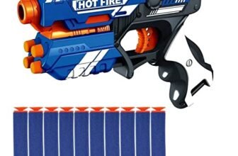 VGRASSP Toy Gun for Kids – Manual Foam Blaster Gun – Safe and Long Range – Pack of 10 Soft Bullets – Good Quality (Multi Color)
