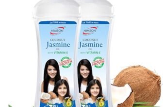 Nimson Coconut Jasmine Hair Oil with Vitamin E | For Shiny, Long Hair | Non-Sticky & Nourishing | 180ml x 2