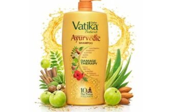 Dabur Vatika Ayurvedic Shampoo – 1 L | For Strong & Healthy Hair | No Parabens | For All Hair Types | Power of Dus Poshan for 10 Hair Problems